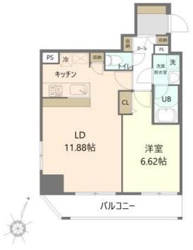 HOPE CITY 秋葉原 HOPE CITY 秋葉原(1LDK/6階)の間取り写真