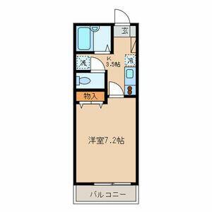 ソルクレスト北烏山(1K/1階)の間取り写真