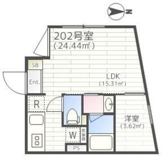 EMIREA(1LDK/2階)の間取り写真