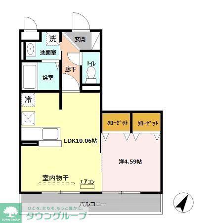 ロワジール(1LDK/1階)の間取り写真