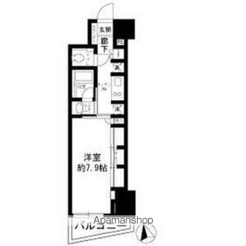 パークリュクス新宿御苑前MONO(1K/6階)の間取り写真