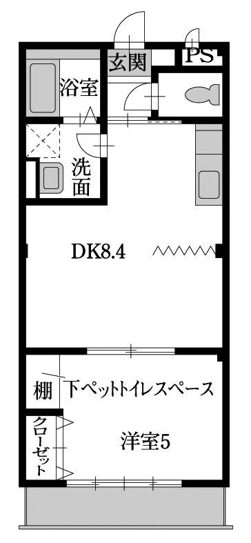 ピース・ST.レオ・ボルト(1DK/1階)の間取り写真