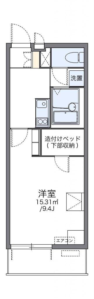 グランシャリオ木崎(1K/1階)の間取り写真