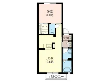 メゾン・ルミエール(1LDK/1階)の間取り写真