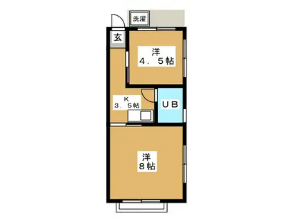 グランシャリオ(2K/1階)の間取り写真