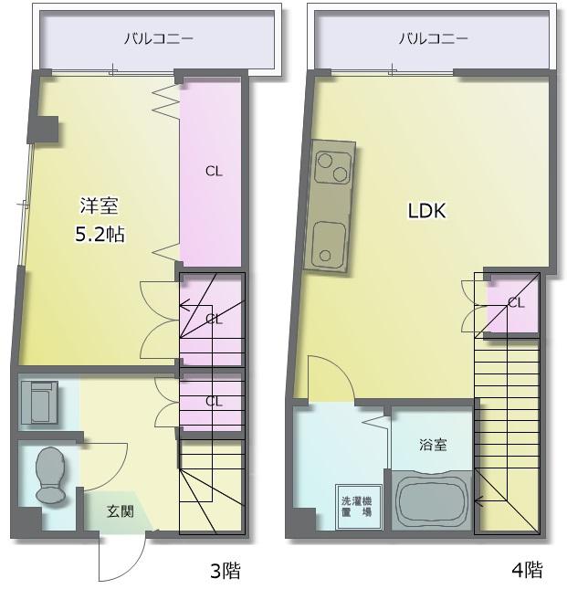 マンションコトブキ(1LDK/3階)の間取り写真