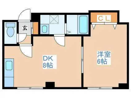 すまいーる ララ(1DK/3階)の間取り写真