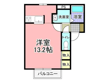 ネオ フォレスタ(ワンルーム/1階)の間取り写真