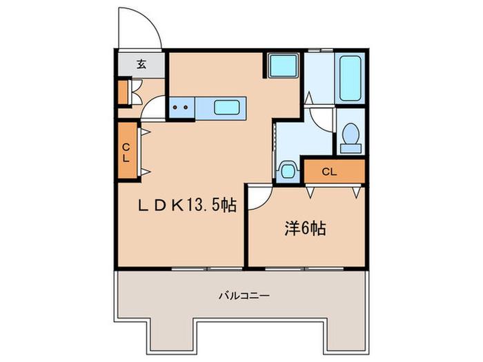 遠藤ビル(1LDK/4階)の間取り写真