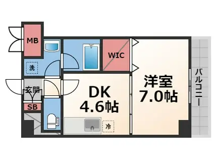 WONTAEK(1DK/3階)の間取り写真