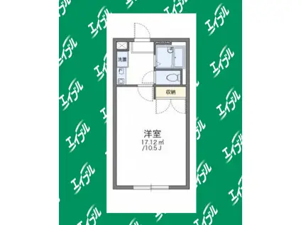 レオパレス愛松(1K/1階)の間取り写真