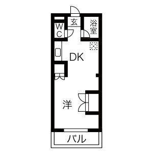 藤ヶ丘レジデンス(1DK/1階)の間取り写真