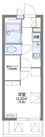 レオパレスCREER(1K/2階)の間取り写真