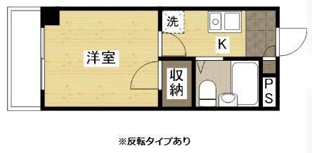 リバティ丸之内(1K/2階)の間取り写真