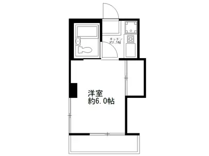 日吉さくらマンション(1K/4階)の間取り写真