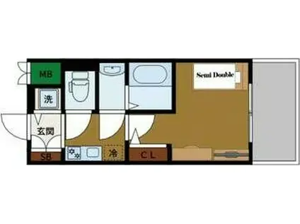 エスリード大阪梅田リュクス(1K/4階)の間取り写真