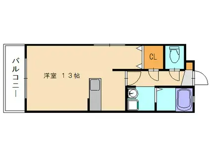 AQUA波多江駅前(ワンルーム/2階)の間取り写真