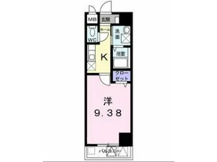 モア グレイスワン(1K/5階)の間取り写真