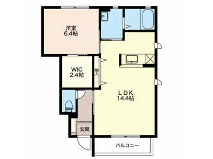 メゾン フォルテ(1LDK/1階)の間取り写真