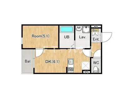 オードビー幕張本郷(1DK/3階)の間取り写真