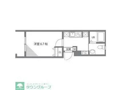 シャリオ押上(1K/4階)の間取り写真