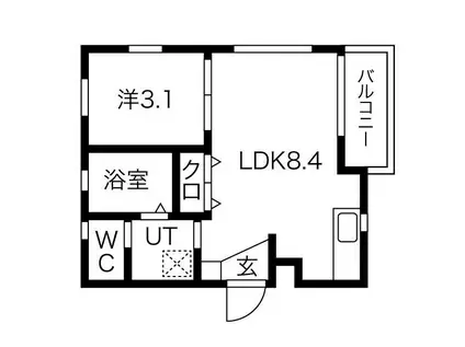 PORTOFINO(1LDK/1階)の間取り写真