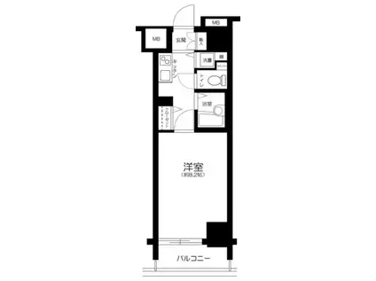 ヴェルステージ練馬II(1K/4階)の間取り写真