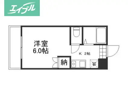 バンズコーポラス(1K/2階)の間取り写真