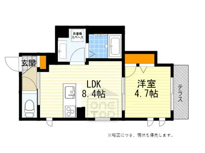 ヴィラエーデル中泉(1LDK/2階)の間取り写真