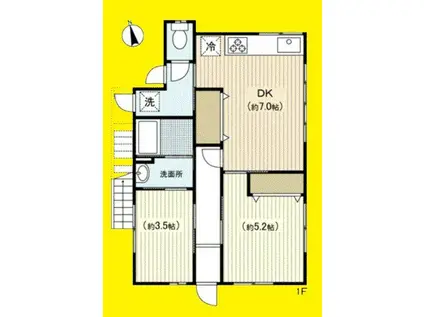 アークII(2DK/1階)の間取り写真