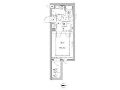 パティーナ蒲田DUO(1K/4階)の間取り写真