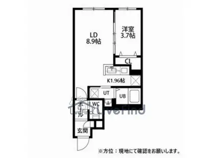RITZ GRANDE月寒(1LDK/1階)の間取り写真