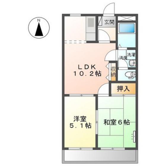 ファインヴィーブル参番館(2LDK/1階)の間取り写真