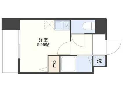 S-FORT長崎興善町(ワンルーム/13階)の間取り写真