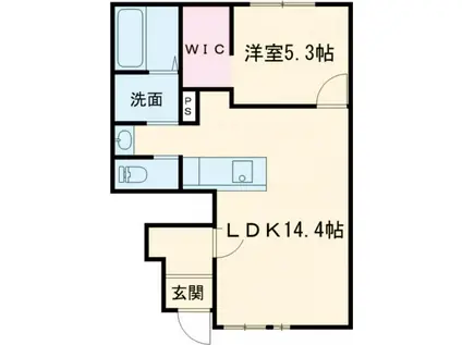 MONOQLOII(1LDK/1階)の間取り写真