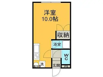 メゾンスリーゼ(ワンルーム/1階)の間取り写真