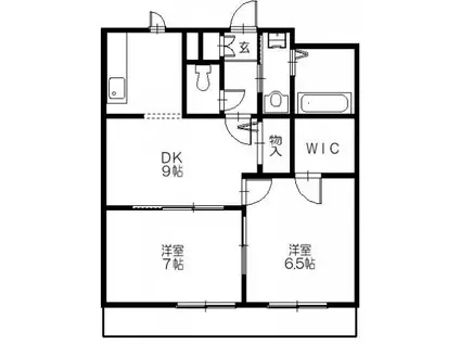 グレースコートV(2DK/2階)の間取り写真