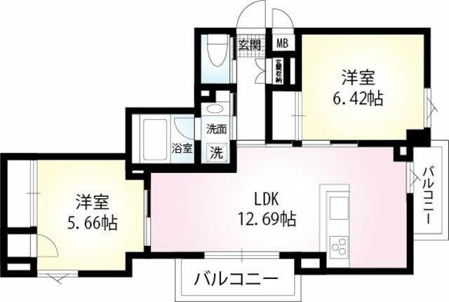 MG.PLAZA(2LDK/3階)の間取り写真