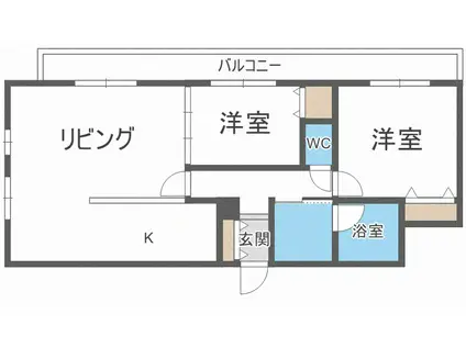 TONY TOWER KITAHIROSHIMA(2LDK/3階)の間取り写真
