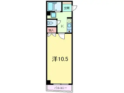 モトヤマコルティーレ(1K/1階)の間取り写真