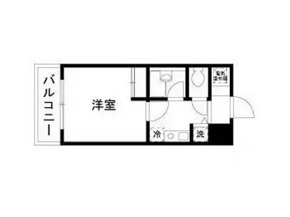 URBAN LINK蒲田(1K/4階)の間取り写真