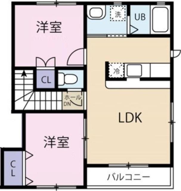 トライフル(2LDK/2階)の間取り写真