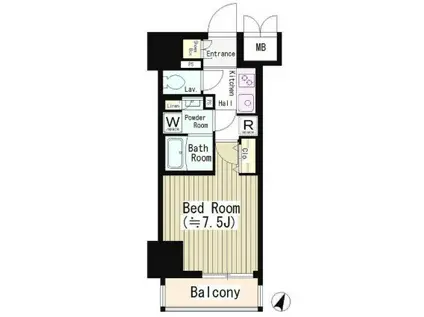イレーネ初台(1K/4階)の間取り写真