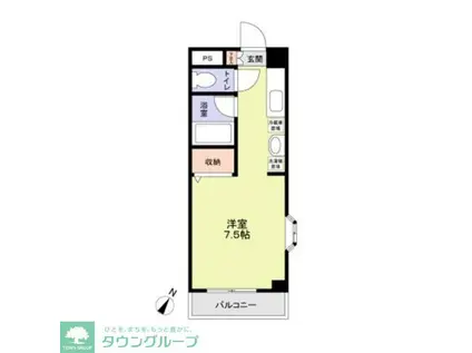 ジュネス中国分(ワンルーム/3階)の間取り写真