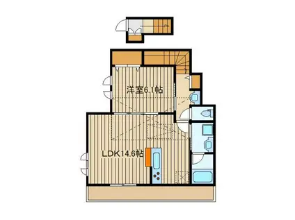 リラクレール(1LDK/2階)の間取り写真