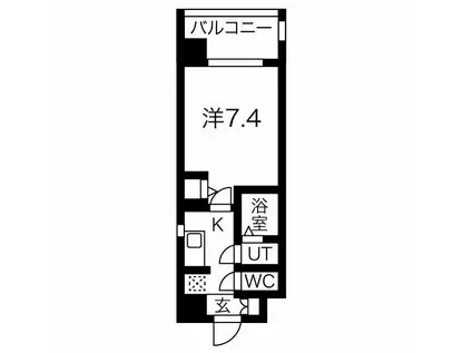 大阪ウエストレジデンスII(1K/8階)の間取り写真