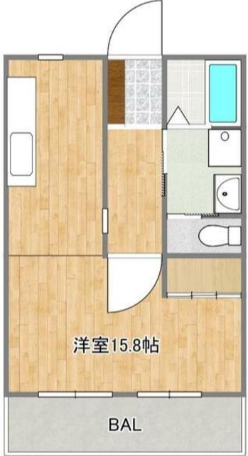 SD-I(1K/2階)の間取り写真