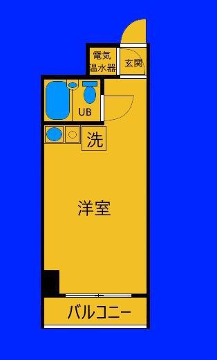 ライオンズマンション平沼第3(1K/4階)の間取り写真