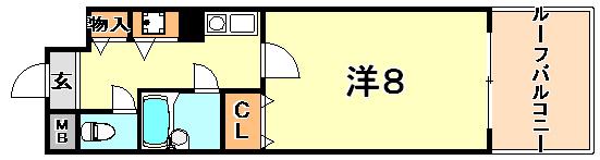 サンビルダー王子公園(1K/2階)の間取り写真