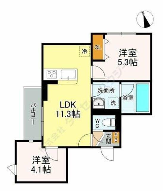 レジデンス練馬桜台(2LDK/4階)の間取り写真
